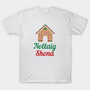 Irish Christmas Gift Nollaig Shona Irish Gaeilge Design T-Shirt